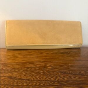 Tan Suede Clutch